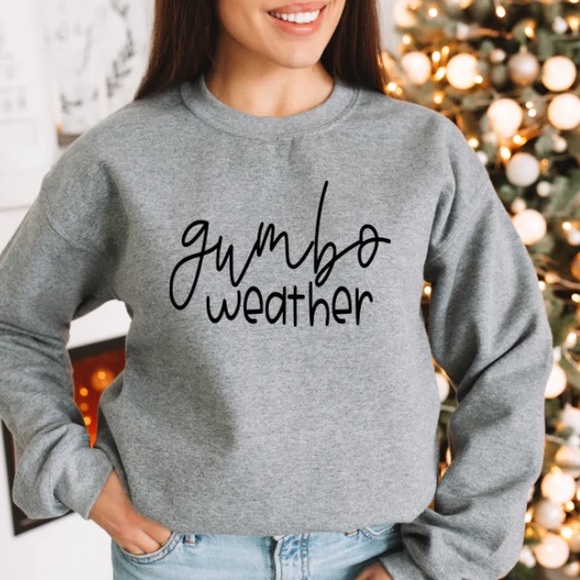 "Gumbo Weather" Sweatshirt in Grey, Size Small, EUC - Picture 1 of 15